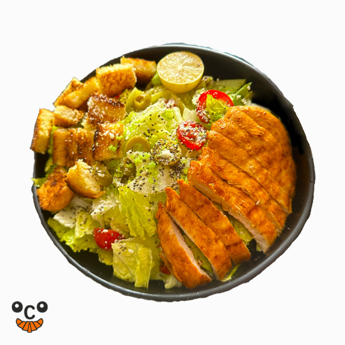 سالاد سزار با مرغ گریل